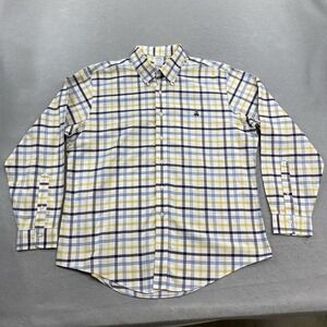 Brooks Brothers Shirt Mens XL Multi Button Down Slim Fit Oxford Plaid Sheep